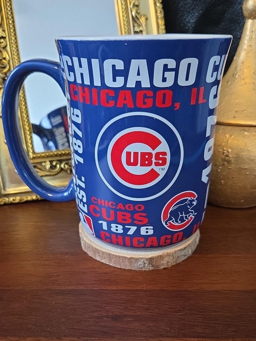 Boelter Chicago Cubs History Blue Ceramic Coffee Mug - Official Team Logo 17oz.